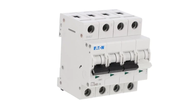 Wyłącznik nadprądowy 3P+N D 40A 6kA AC PL6-D40/3N 165044