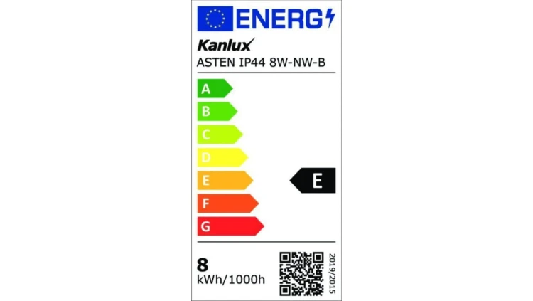Oprawa ścienna LED 8W ASTEN LED IP44 8W-NW-B czarna 570lm 4000K kinkiet 26683