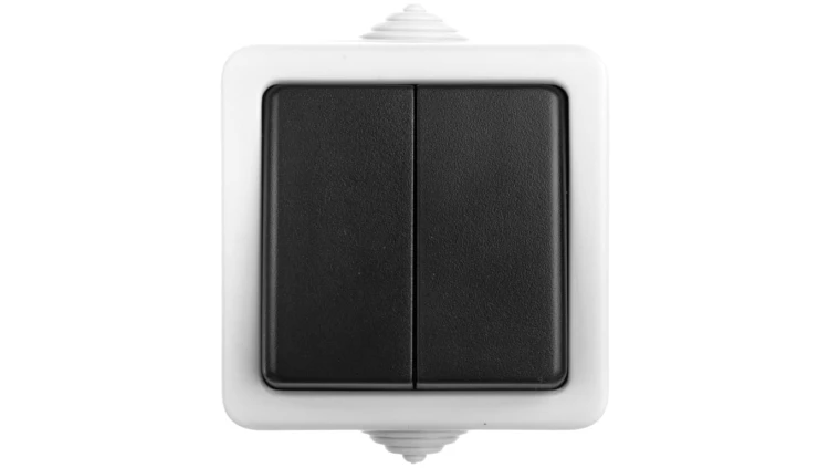 TEKNO Łącznik hermetyczny świecznikowy śrubowy 10AX 250V szary IP54 25351