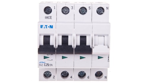 Wyłącznik nadprądowy 3+N C 25A 15kA AC FAZ C25/3N 278977