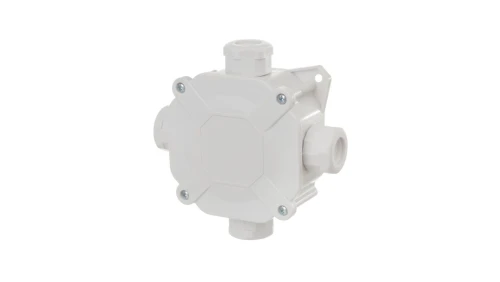 Puszka hermetyczna n/t 75x75x33mm (4xPG16) z zaciskami 5x4mm2 IP67 szara 0298-00