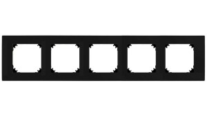 SANTRA ramka pięciokrotna IP20 czarny 4175-09