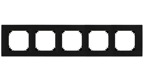 SANTRA ramka pięciokrotna IP20 czarny 4175-09