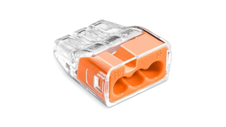 IDEALNA Szybkozłączka SCP3 wtykowa do drutów i wielodrutów 3-torowa 4mm² 32A 450V 88000008S /100szt./
