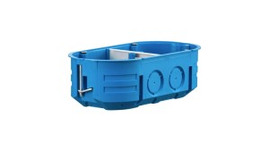 Puszka podtynkowa podwójna 60mm regips niebieska P2x60K 32322203