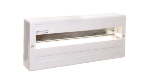 Rozdzielnica modułowa 1x18 natynkowa IP30 IK06 II klasa bez drzwi DB118W 1X18P/SM biała 3854