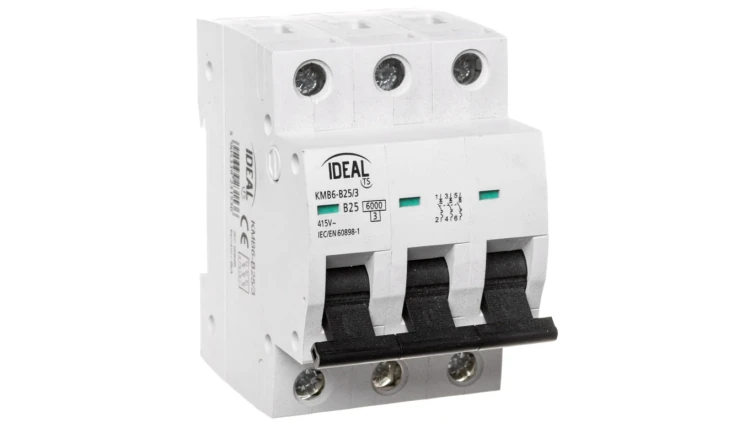 Wyłącznik nadprądowy 3P B 25A 6kA AC KMB6-B25/3 23153
