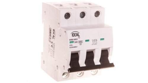 Wyłącznik nadprądowy 3P B 40A 6kA AC KMB6-B40/3 23168