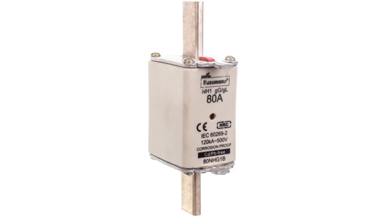 Wkładka NH1 80A 500V gL/gG podwójny wskaźnik 80NHG1B