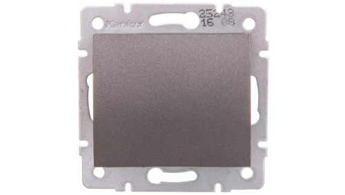 LOGI Łącznik jednobiegunowy śrubowy 10AX 250V grafit 021000141 25243