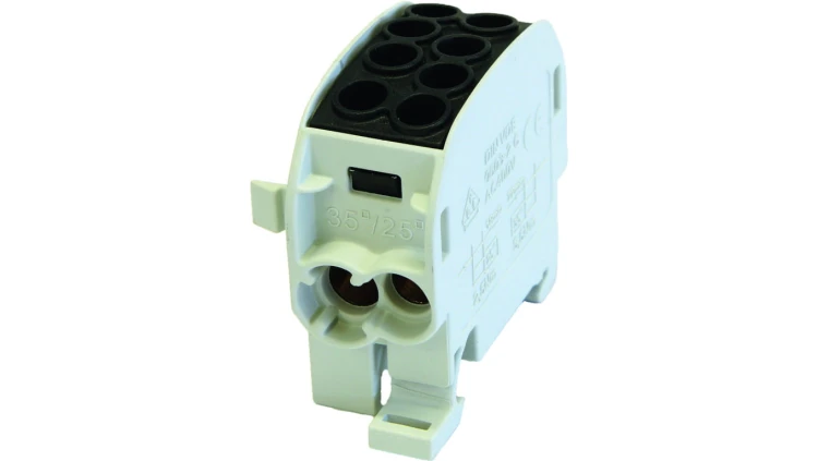 Blok rozdzielczy - odgałęźny Al/Cu SCB 35 (80210) SIMBLOCK czarny 81502007
