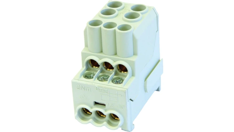 Blok rozdzielczy - dystrybucyjny Al/Cu SDB 100 (80010) SIMBLOCK szary 81601002