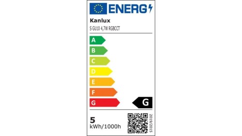 Żarówka LED GU10 S ściemnialna 4,7W RGBCCT 400lm 2700-6500K ciepła/neutralna/zimna,RGB 33643
