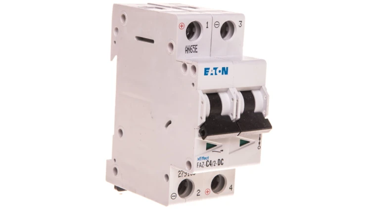 Wyłącznik nadprądowy 2P C 4A 15kA DC FAZ C4/2-DC 279136
