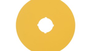 Tabliczka opisowa żółta okrągła fi90 bez nadruku M22-XAK 216464