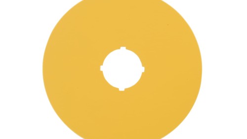 Tabliczka opisowa żółta okrągła fi90 bez nadruku M22-XAK 216464