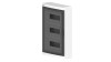 Rozdzielnica modułowa natynkowa elektryczna ELEGANT 3x12 drzwi przezroczyste 2445-01