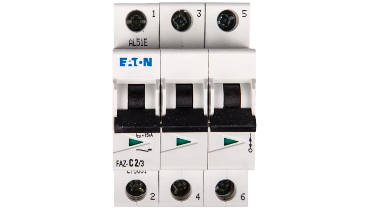 Wyłącznik nadprądowy 3P C 2A 15kA AC FAZ C2/3 278861