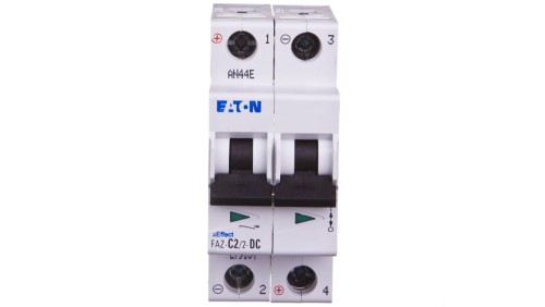 Wyłącznik nadprądowy 2P C 2A 10kA DC FAZ C2/2-DC 279134