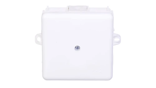 Puszka hermetyczna n/t 86x86x39mm z zaciskiem 5x2,5mm z uszami montaż. IP55 biała 0226-11