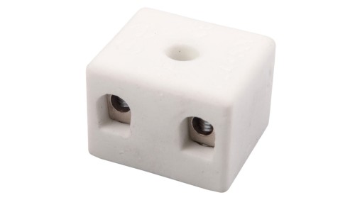 Złączka gwintowa porcelanowa 4mm² 2-tory biała z 1 otworem do przykręcania CPO-5A-2P 80712516