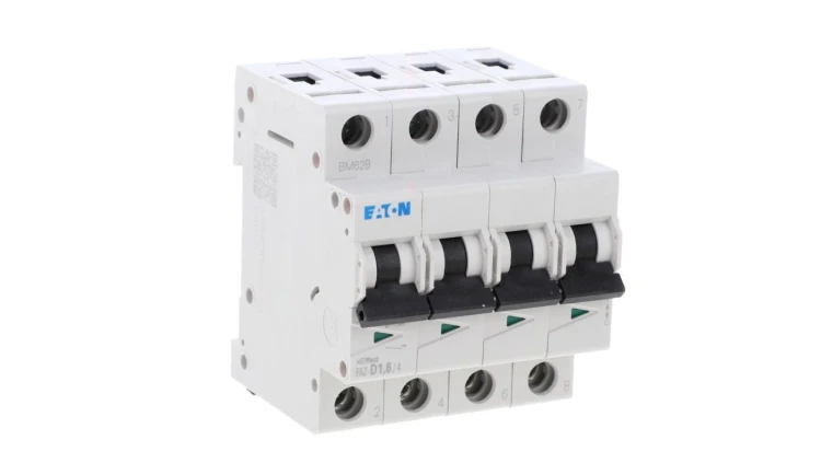 Wyłącznik nadprądowy 4P D 1,6A 15kA AC FAZ-D1,6/4 279071