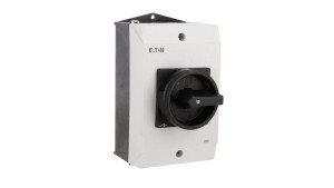 Rozłącznik 40A 3P 1Z+1R w obudowie IP65 z blachą EMC czarna rączka z blokadą P1-40/I2H/MBS/SVB-SW/HI11 199920