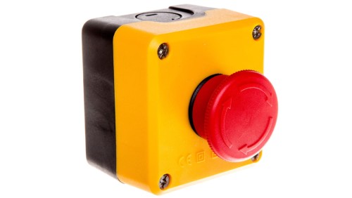 Kaseta sterownicza czarno-żółta, stop bezpieczeństwa, ryglowany 40 mm (1NC), T0-P1EC400E40