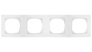 SANTRA ramka poczwórna biały 4174-00