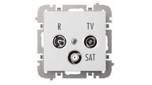 SANTRA gniazdo R-TV-SAT końcowe bez ramki podtynkowe biały 4153-10