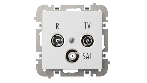 SANTRA gniazdo R-TV-SAT końcowe bez ramki podtynkowe biały 4153-10