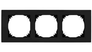 SANTRA ramka potrójna czarny 4173-09