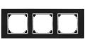 SANTRA ramka potrójna czarny/chrom 4173-46
