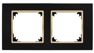 SANTRA ramka podwójna czarny/złoty 4172-47