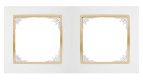 SANTRA ramka podwójna biały/złoty 4172-27