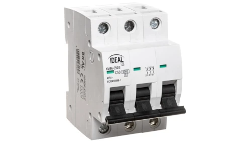 Wyłącznik nadprądowy 3P C 50A 6kA AC KMB6-C50/3 23169