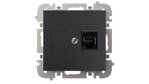 SANTRA gniazdo 1xkomputerowe RJ45 bez ramki podtynkowe czarny 4148-19
