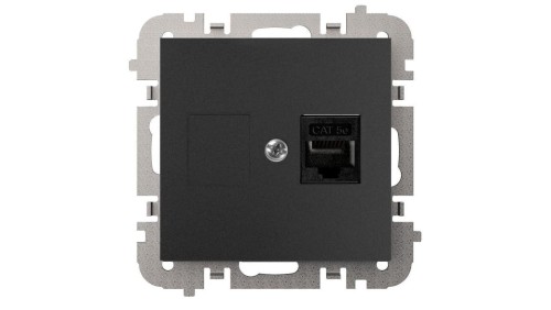SANTRA gniazdo 1xkomputerowe RJ45 bez ramki podtynkowe czarny 4148-19