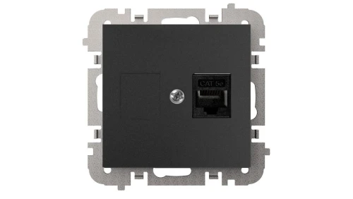 SANTRA gniazdo 1xkomputerowe RJ45 bez ramki podtynkowe czarny 4148-19