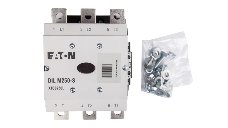 Stycznik mocy 250A 3P 220-240V AC 2Z 2R DILM250-S/22(220-240V50/60HZ) 274190