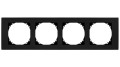 SANTRA ramka poczwórna czarny 4174-09