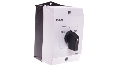 Łącznik krzywkowy HAND-0-AUTO-START (z samopowrotem) 20A 2P w obudowie T0-2-15907/I1 207095