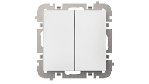 SANTRA łącznik 2xschodowy bez ramki podtynkowy biały 4118-10