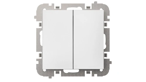 SANTRA łącznik 2xschodowy bez ramki podtynkowy biały 4118-10