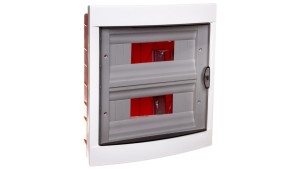 Rozdzielnica Podtynkowa 2x12 2-Rzędowa 24-Modułowa IP40 Drzwi Transparentne 90912024