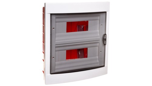 Rozdzielnica Podtynkowa 2x12 2-Rzędowa 24-Modułowa IP40 Drzwi Transparentne 90912024