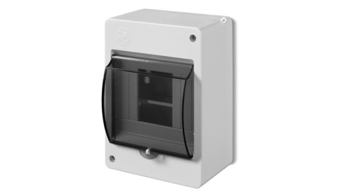 Rozdzielnica modułowa 1x4 natynkowa IP20 MINI S-4 EP 1/4 z pokrywą dymną 2304-01
