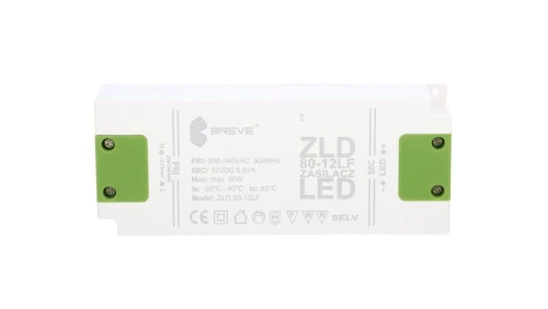 Zasilacz LED 12V DC 80W ZLD 80-12LF 6,6A 19712-9009