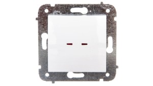 CARLA Łącznik pojedynczy z podświetleniem biały 1723-10