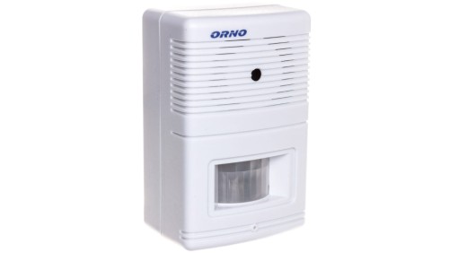 Czujnik ruchu z sygnalizacją i z alarmem 5m biały OR-MA-701